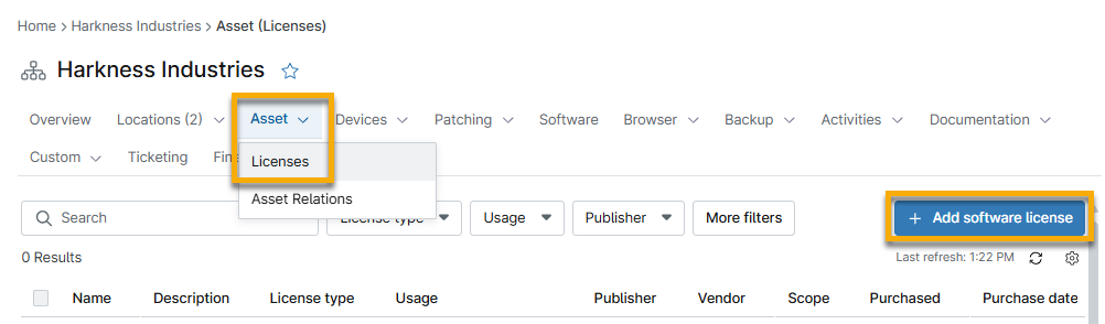 org dashboard_add software license.png